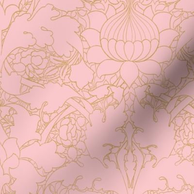 William Morris ~ St. James or Growing Damask ~ Dauphine and Gilt