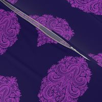 Solo Paisley Damask~ Horatio and Fuschia