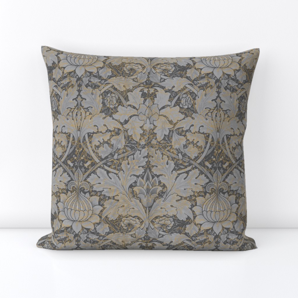 William Morris ~ St. James or Growing Damask ~ Grey Garden