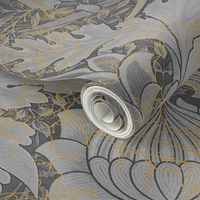 William Morris ~ St. James or Growing Damask ~ Grey Garden