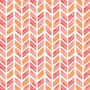 Watercolor Herringbone in Solid Pink MINI