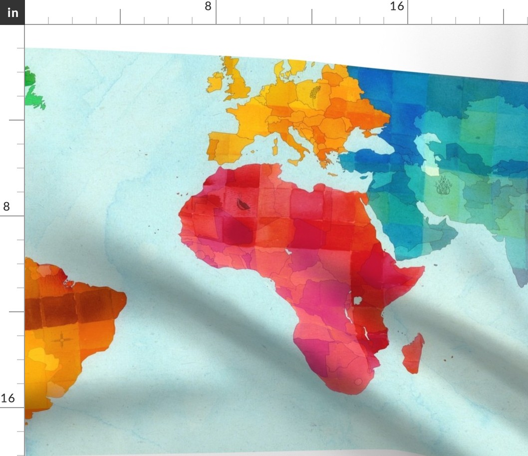 World Map 1 Yard