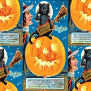 Halloween Postcard Hallowe'en Precautions