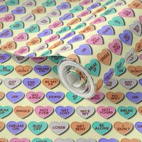 Anti valentines candy heart rows