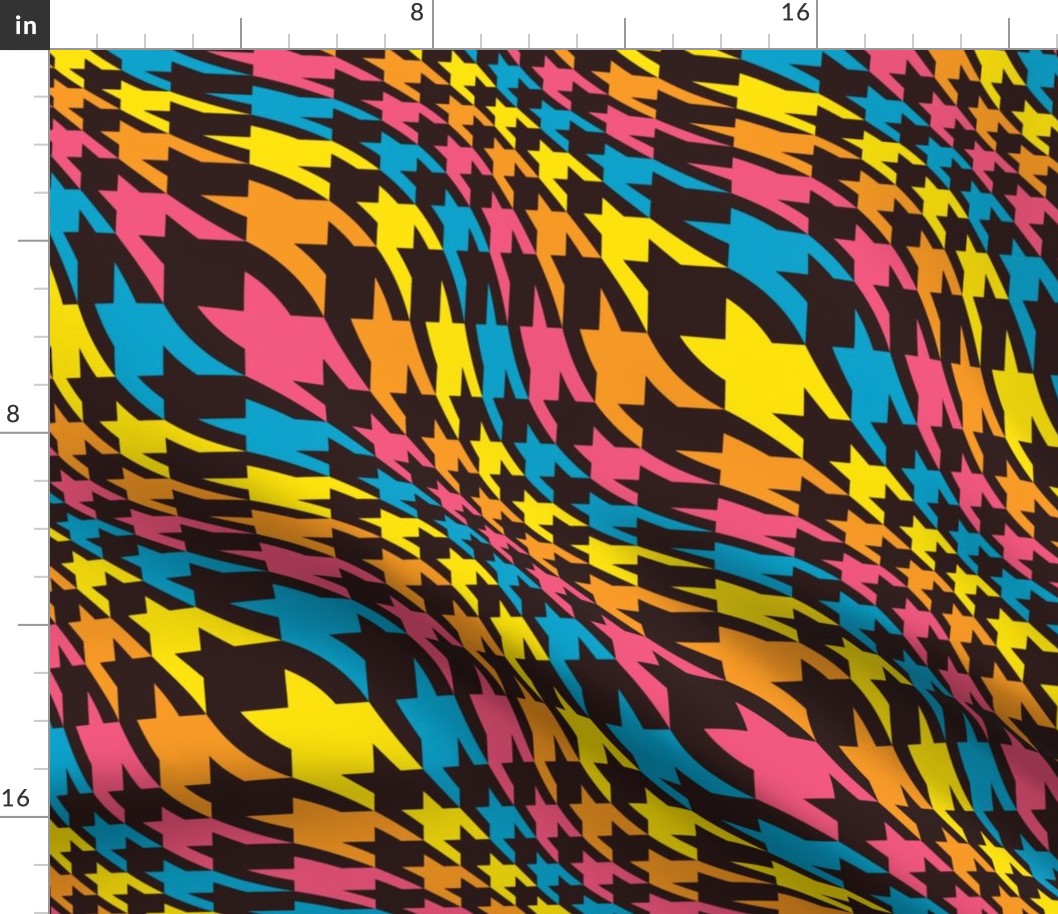 psychedelic houndstooth