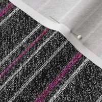 Pink and White Stripes on Speckled Black