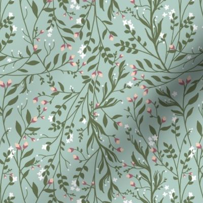 TANGLED Regency Floral Sage White // standard