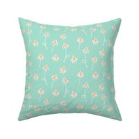 Blossom buds in Peach and Mint