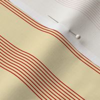 apple stripes - red on cream