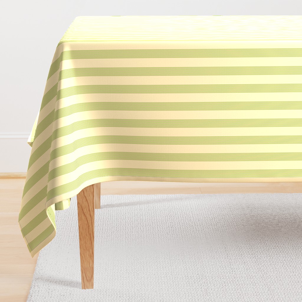 apple stripes - green on cream