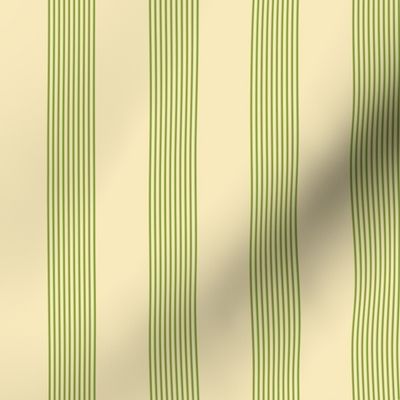 apple stripes - green on cream