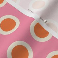 Spring Floral Pink Orange Polka Dot