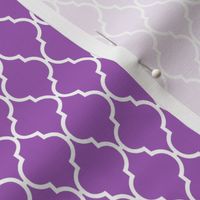 Dark Radiant Orchid Trellis Quatrefoil