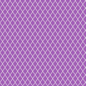 Dark Radiant Orchid Trellis Quatrefoil