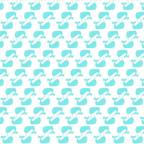 Teal Two Way Whale Chevron