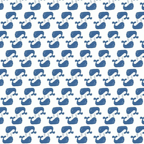 Navy Dazzling Blue Two Way Chevron Whale