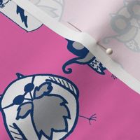 Manly Owls Hot Pink and Navy