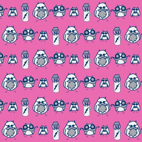 Manly Owls Hot Pink and Navy