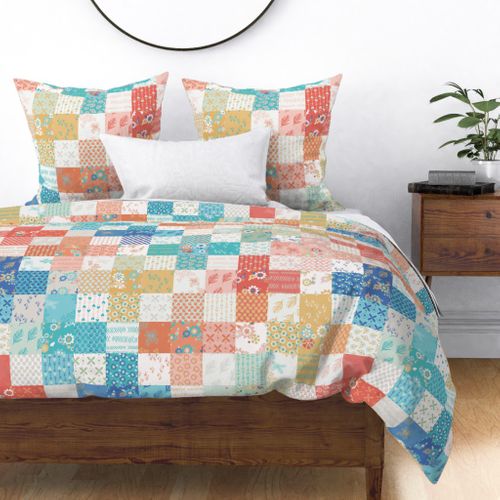 Spring Plus Sign Cheater Quilt Fabric | Spoonflower