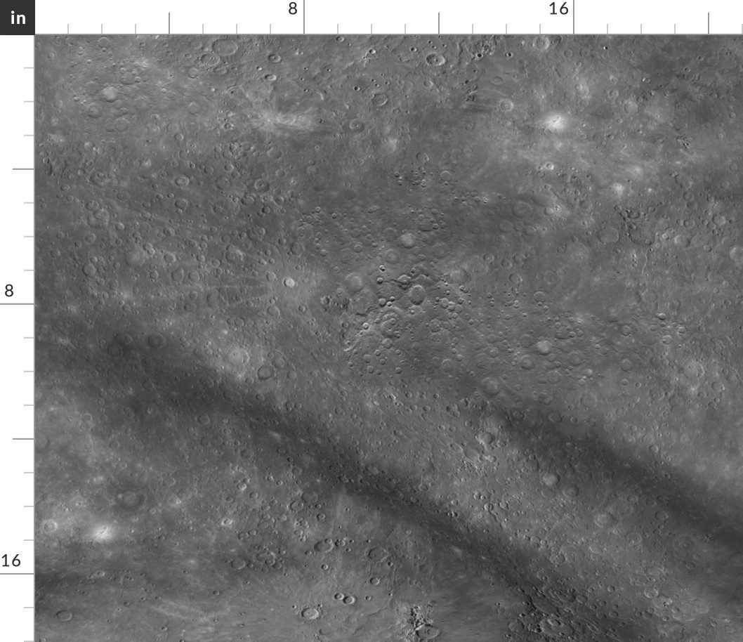 Map of Mercury (B&W)