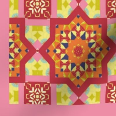 Spring Floral Cheater Quilt 2