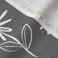 Floral Asterix Flower Stem Grey