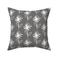 Floral Asterix Flower Stem Grey