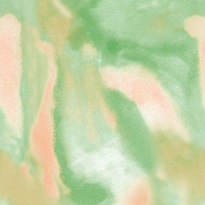 Watercolor Peach and Green
