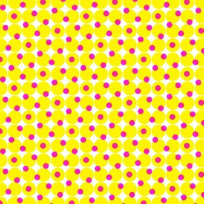 halftone dots - yellow and hot pink