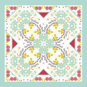 Spring Cheater Quilt Block Knot Garden