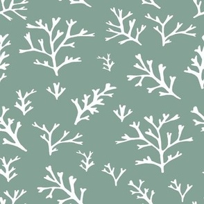 Seaweed on Sage Green // large