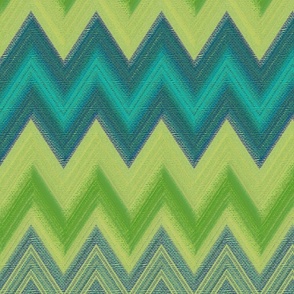 chalk chevron in greens