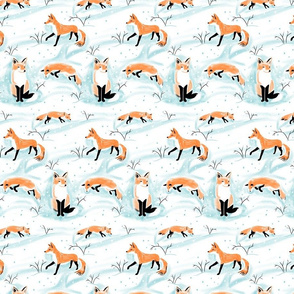 Winter Foxes