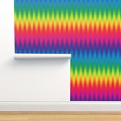 pinked rainbow stripes