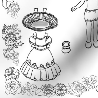 Paper Doll and Roses