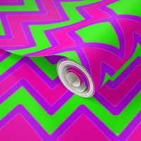 Green Pink Purple Chevron