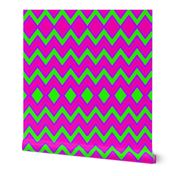 Green Pink Purple Chevron