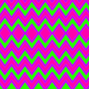 Green Pink Purple Chevron