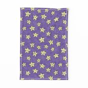 happy stars on purple