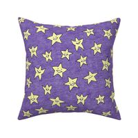 happy stars on purple