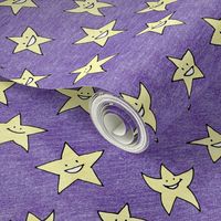 happy stars on purple