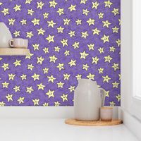 happy stars on purple