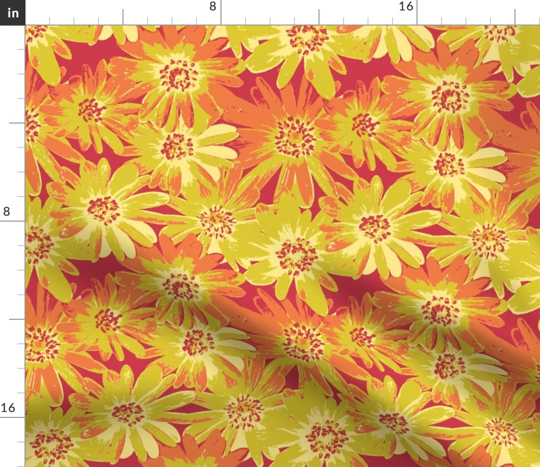 Yellow Anenomes in Spring Quilt colors