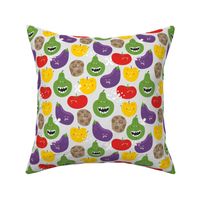 Cute fruit and vegetables monsters