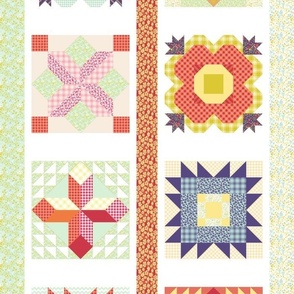 Spring Floral Pieced Block Assortment