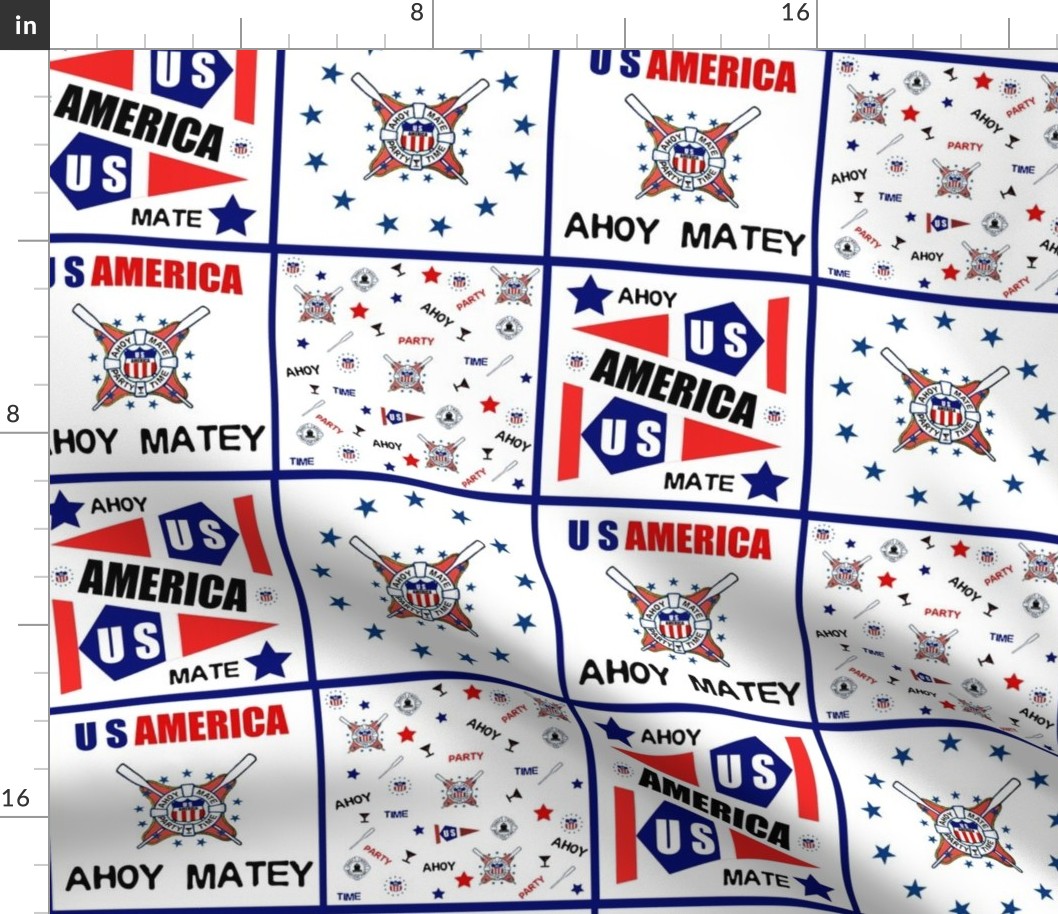 AHOY MATE FLAG USA