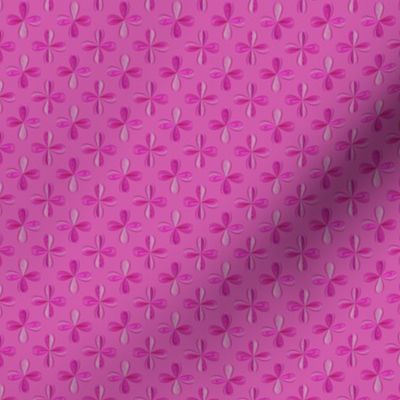 Raspberry Pink and Razzle Dazzle Rose Posies-1 in. motifs