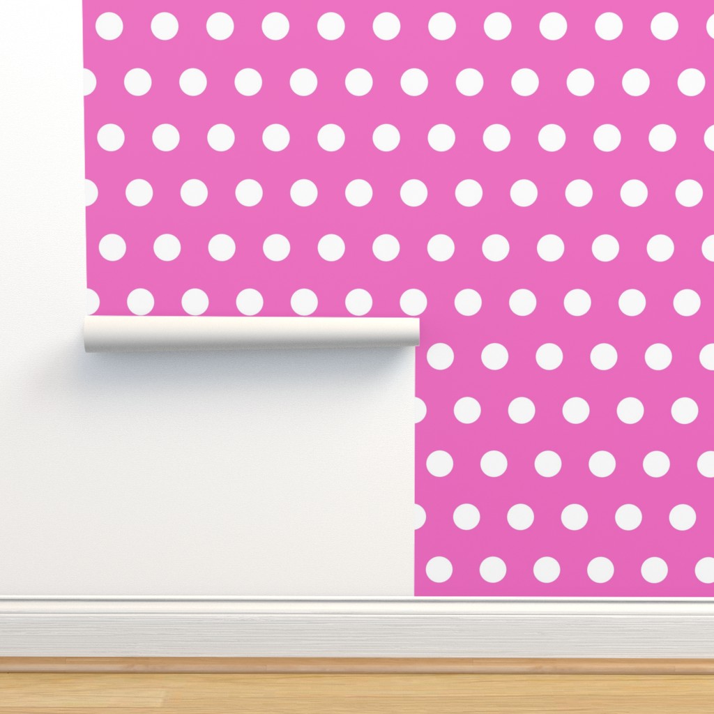 Minnie Mouse - Pink Wallpaper | Spoonflower