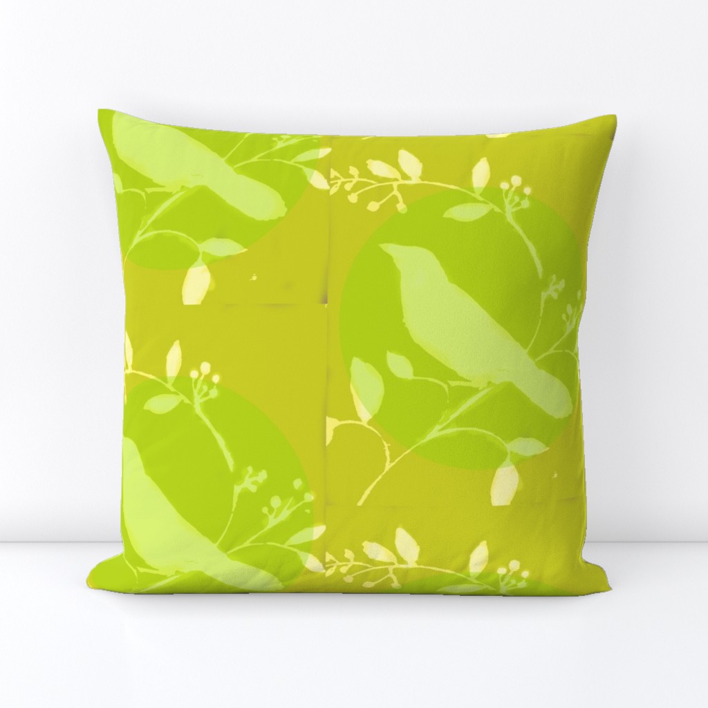 Chartreuse Bird and Vine
