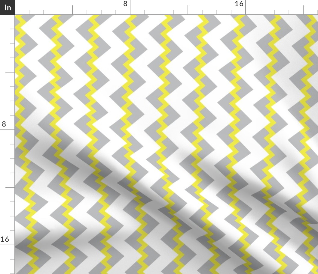 Chevron nested two frequency gray yellow